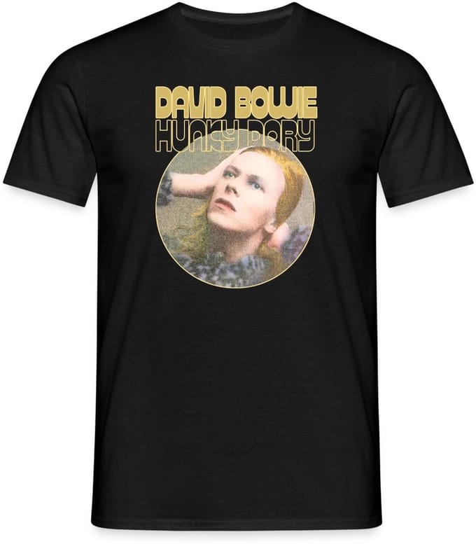 David Bowie Hunky Dory Album Cover T-Shirt Heren