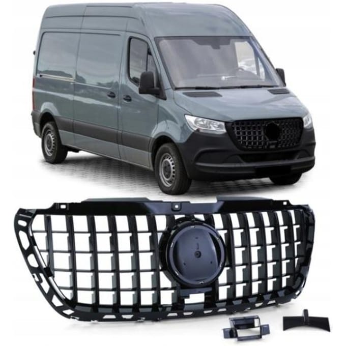 Grille Atrapa Voor Mercedes Sprinter W907, W910 Vanaf 2018- Panamericana Camera