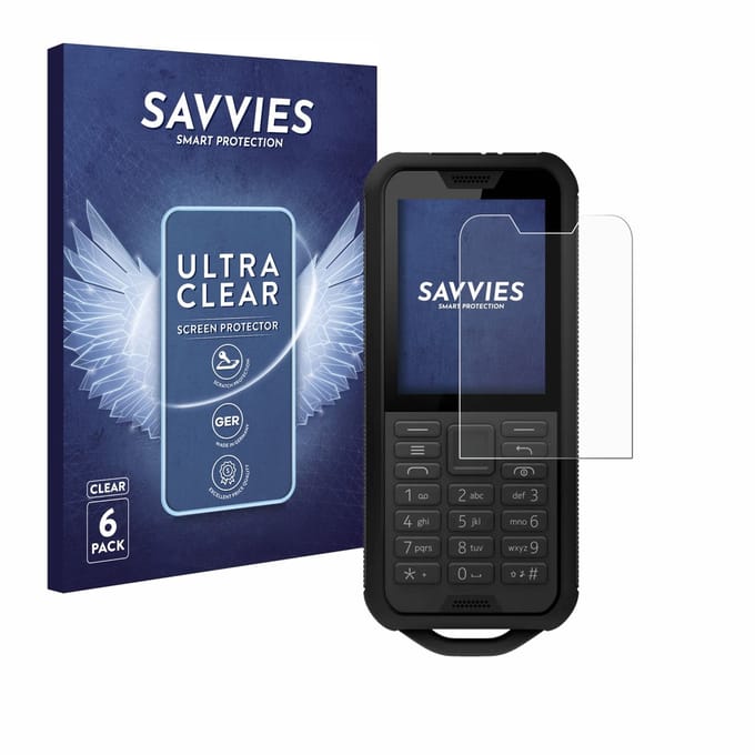 Savvies - Screenprotector voor Nokia 800 Tough - Folie Beschermfolie transparant 6 Stuks