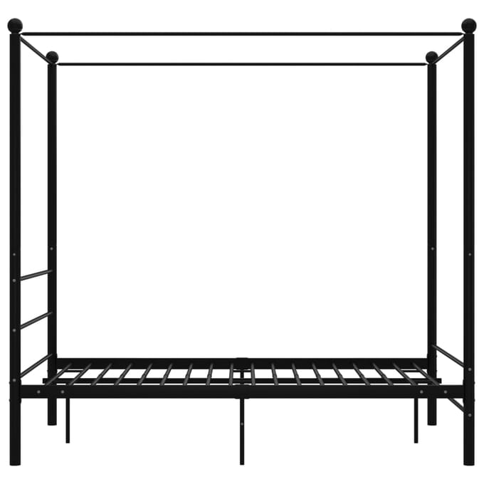 vidaXL - Hemelbedframe - metaal - zwart - 120x200 - cm
