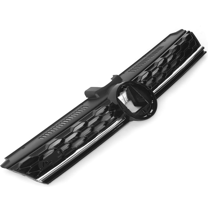 Glanzend Zwart Verlichtingspakket Honingraat Grille Grilles met Chroomstrip Vervanging voor MK7.5 GTD 2017‑2020 black