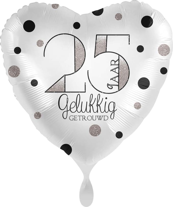 Folieballon 25 Jaar Getrouwd - Huwelijks jubileum
