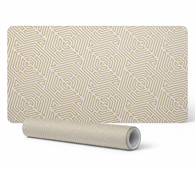 Antislip bureauonderlegger met geometrisch doolhofmotief 90x45 cm