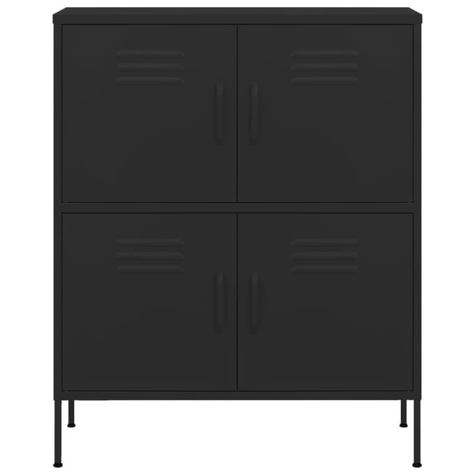 vidaXL - Opbergkast - 80x35x101,5 - cm - staal - zwart