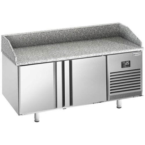 GGM Gastro Pizzakühltisch Premium PLUS - 1490x700mm - mit 2 Türen Zilver