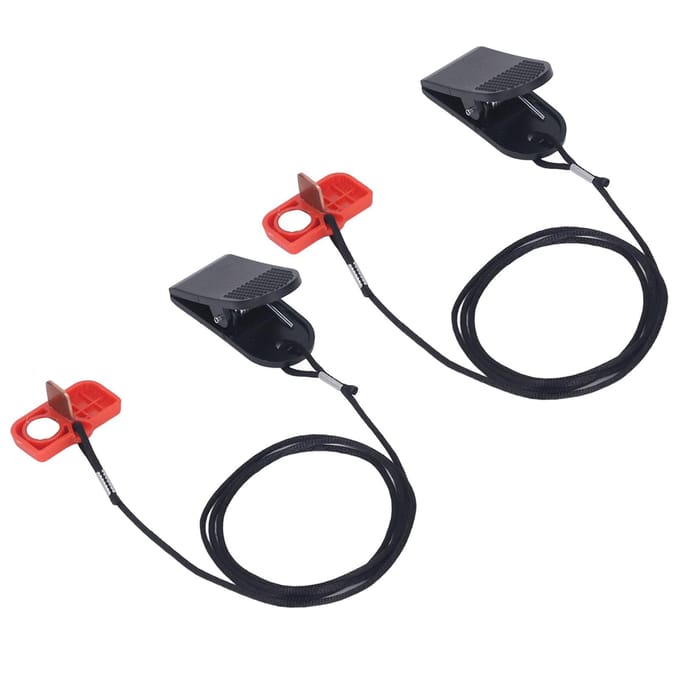 2 STUKS Loopband Veiligheidsschakelaar Noodstop Magneetclip Veiligheidsslot Loopband Startsleutel Rood black