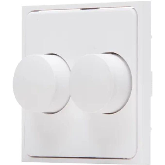 Kopp Duo-dimmerplaat Athenis Mat-wit