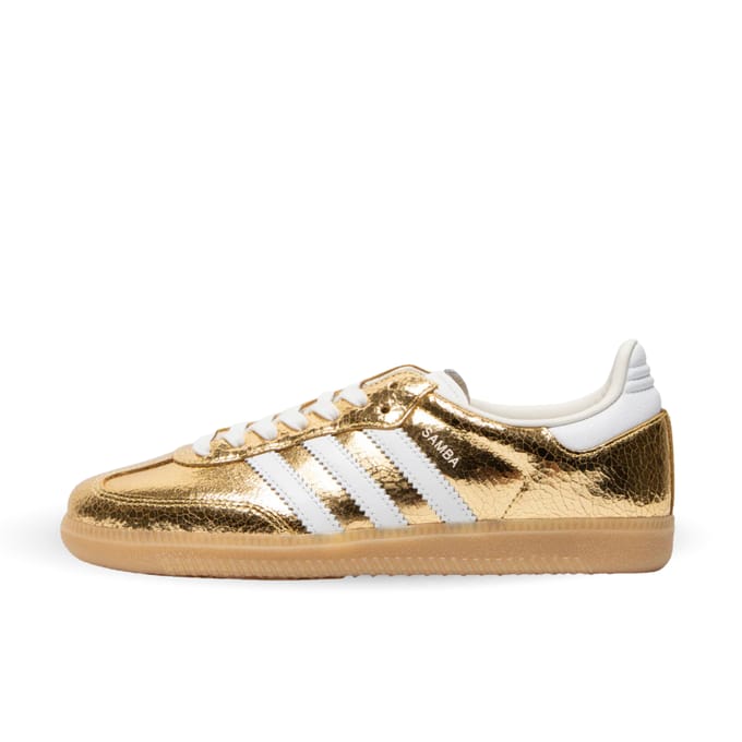 Adidas Samba OG Gold Metallic Cracked Leather