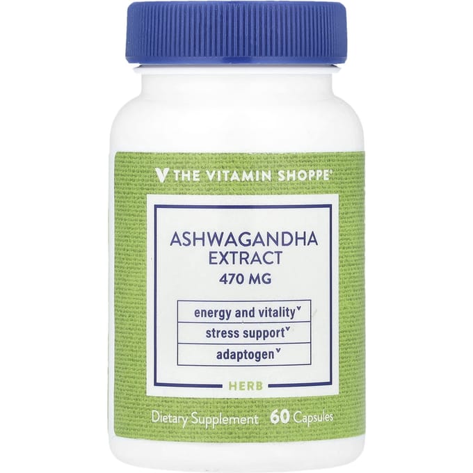 The Vitamin Shoppe, Ashwagandha Extract, 470 mg, 60 Capsules
