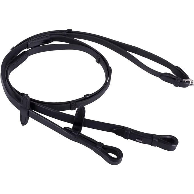 Qhp Teugel biothane met stops Black - Full | Teugels paard