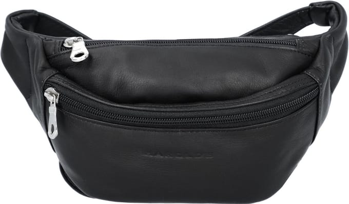 HAROLD'S Leren gordeltas schoudertas Country Hipbag Plain Black zwart