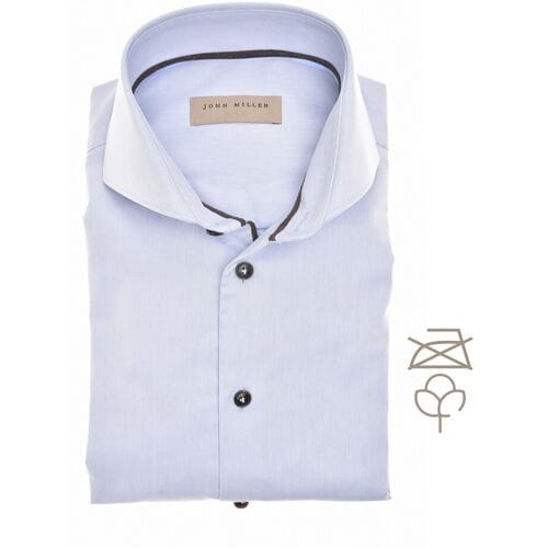 John Miller Overhemd Non-Iron Fine-Twill Licht Blauw / male