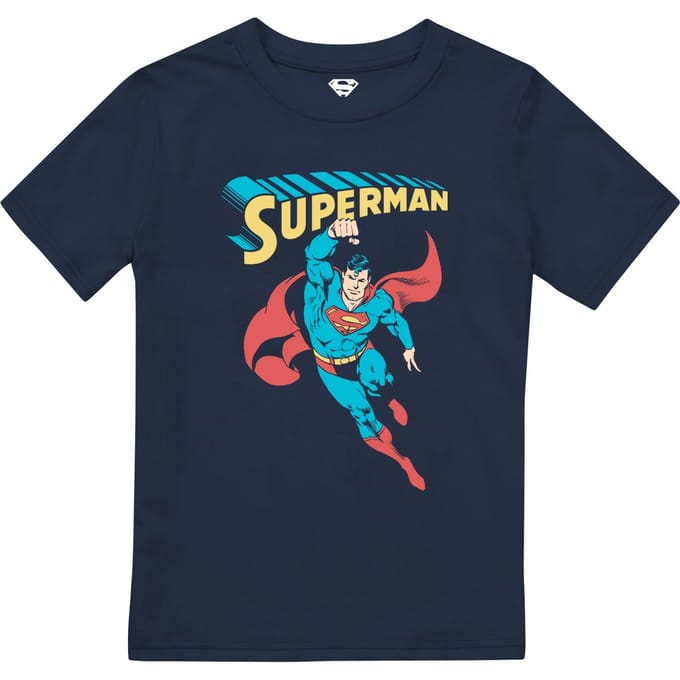 Superman Jongens Superheld T-Shirt (Marine)