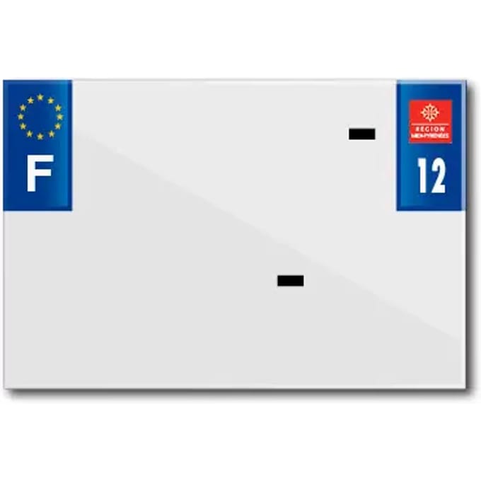 PVC nummerplaatstrip met bedrijfsnaam Top Plaq 12