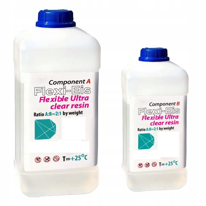 Flexi-Eis Serie - Elasti-epoxy giethars - 4.5 kg - Doorzichtig - UV-bestendig