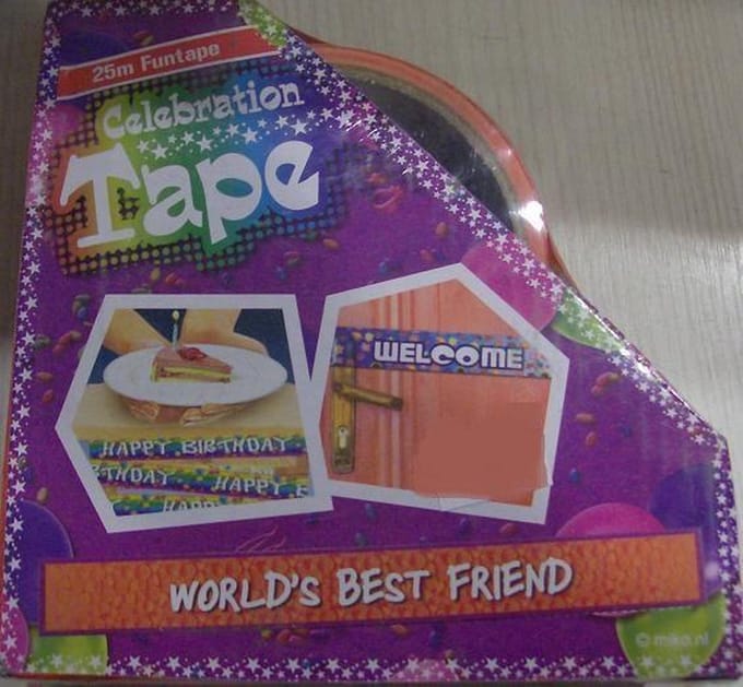 Funtape World's best friend - afzetlint vriend - 25m