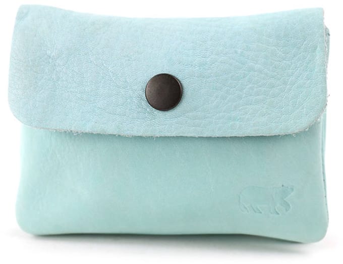 Bear Design Pietje Leren Portemonneetje - Jade