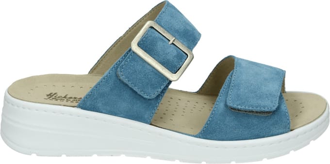 Hickersberger - 2525 - Dames slippers - Kleur: Blauw - Maat: 38