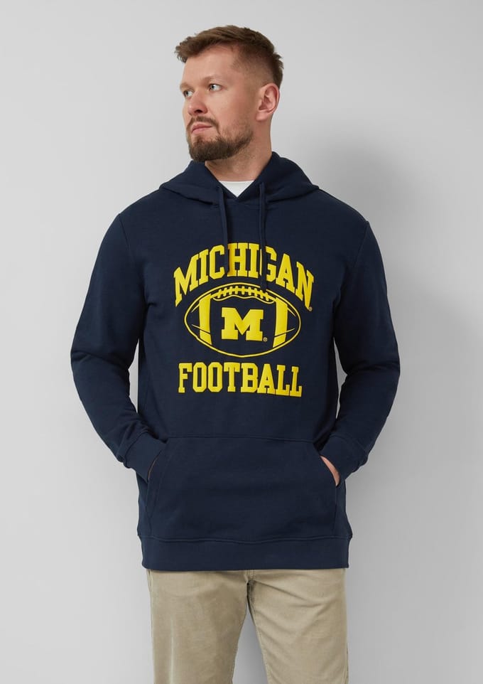 s.Oliver - male - Modern fit sweatshirt met capuchon en college artwork