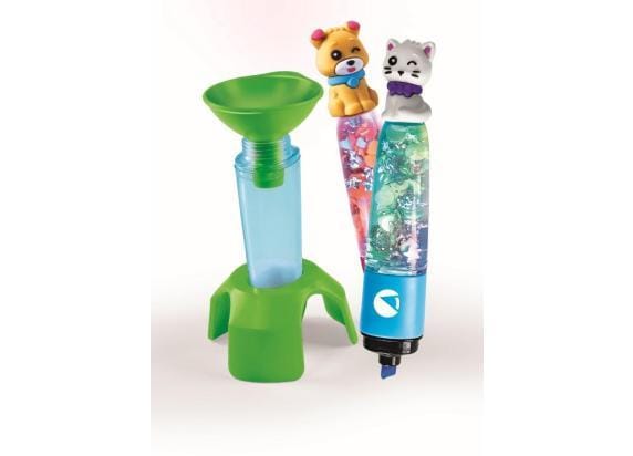 Crée tes fluos - Clementoni - Mini atelier des Fluos - Coffret Sweet Pets - 2 Surligneurs Fluos inclus et accessoires inclus