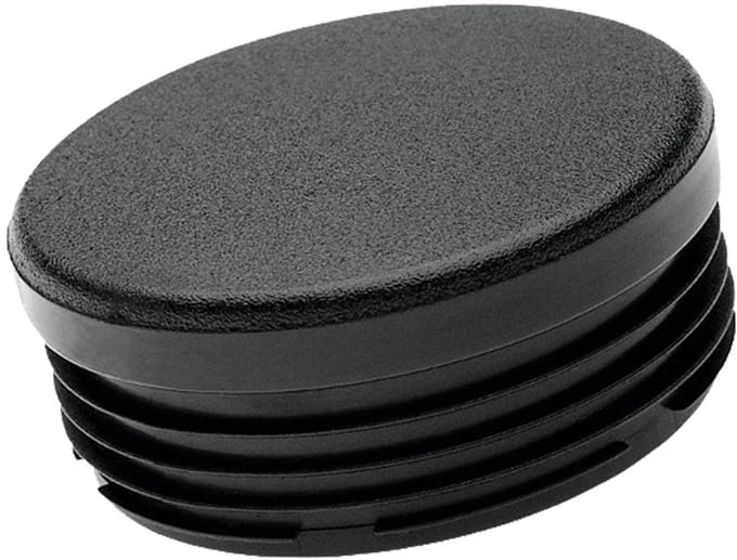 rond insteekdop - 50mm - 10 stuks - vlak geribbelde eindkap - inslagdop - kunststofdop