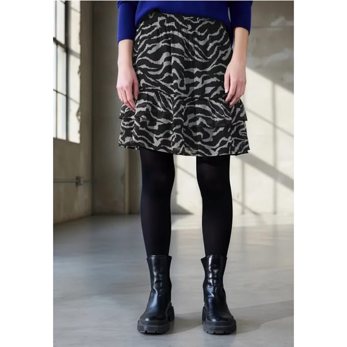 Gedessineerde chiffon rok