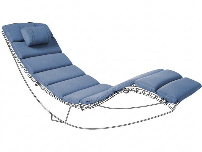 BRESCIA PREMIUM - Ligstoel kussen - Blauw - Polyester