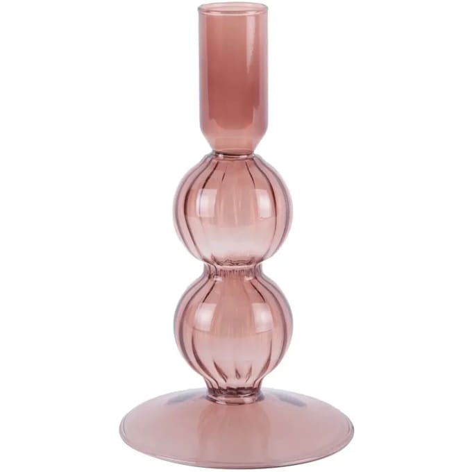 Glazen kandelaar Present Time Swirl Bubbles
