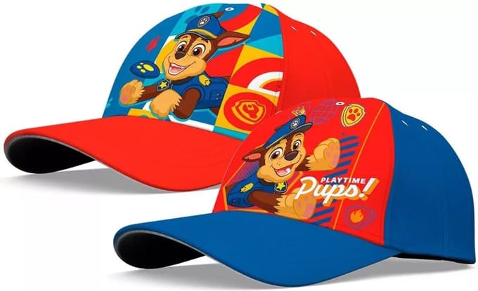 Paw Patrol Polyester Petten - Set van 2 Stuks - Rood & Blauw