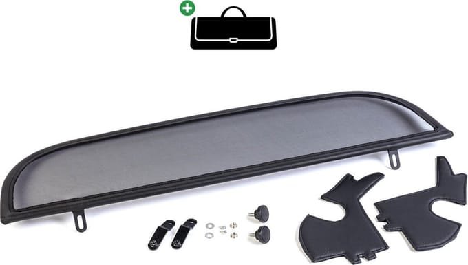 Windscherm Ford KA | 2002-2006 | incl. luxe opbergtas | Zwart