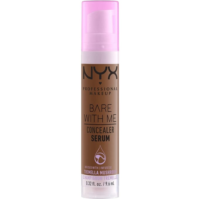 NYX Professional Makeup, Bare With Me, Concealer Serum, 11 Mocha, 9,6 ml (0,32 fl oz) white