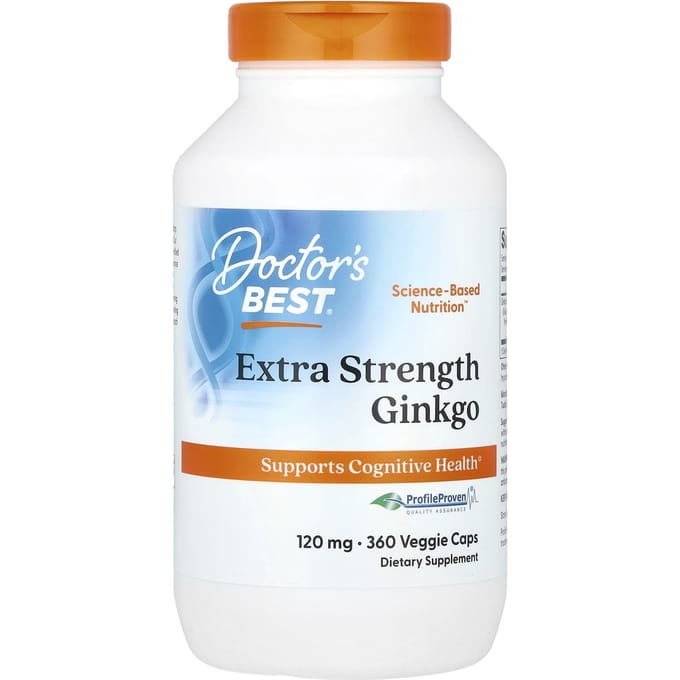 Doctor's Best, Extra Sterkte Ginkgo, 120 mg, 360 Veggie Capsules