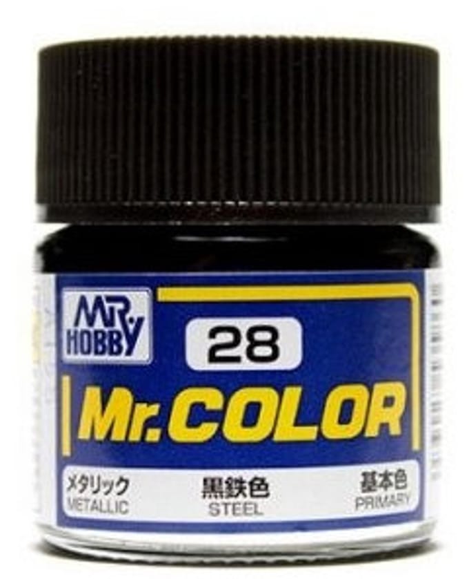 Gunze Mr. Hobby C-028 - Mr. Color 10 ml Steel - Lacquer Modelbouwverf