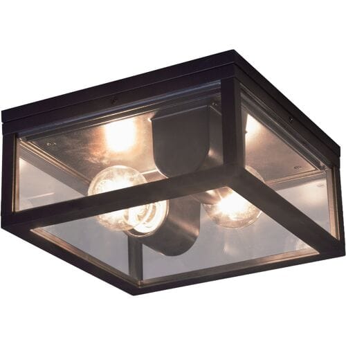 KS Verlichting - plafondlamp - Timothy - zwart - aluminium - buitenverlichting - veranda - E27