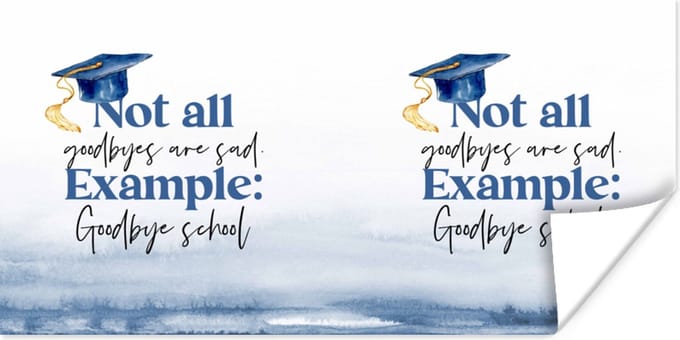 Poster Diploma - Afstuderen - Quotes - Studenten - 160x80 cm