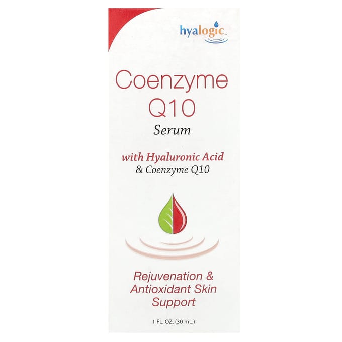 Hyalogic, Sérum Coenzyme Q10, avec Acide Hyaluronique, Sans Parfum, 1 fl oz (30 ml) brown