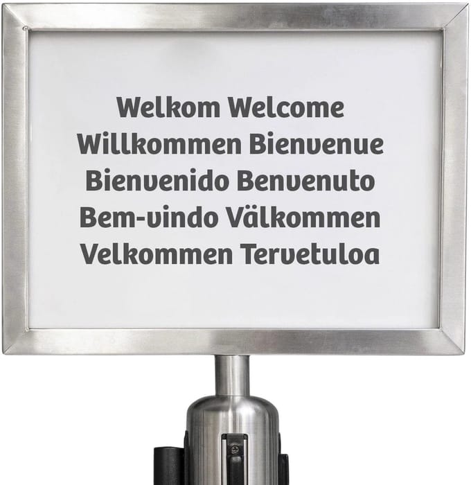Posterframe A4 liggend voor Trekband - Geborsteld Chroom