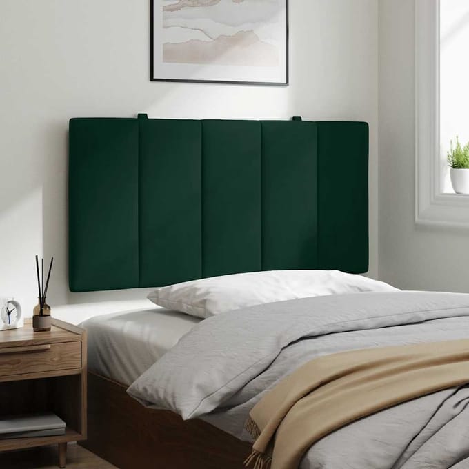 vidaXL - Hoofdbordkussen - "Hanko" - 100 - cm - fluweel - donkergroen