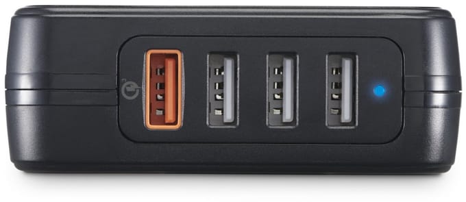 Oplaadstation, 33 watt, 4-voudig (1xQC3.0, 3xUSB-A), zwart