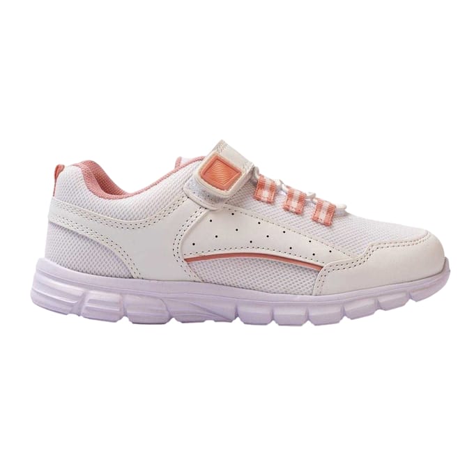 Firetrap Kindersneakers met klittenband (Wit/Roze)