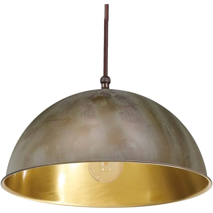 Moretti Luce Hanglamp Circle goud / messing antiek, Ø20cm
