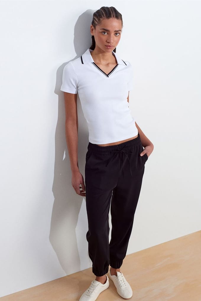 Vrouwen Polyester Crepe Joggingbroek