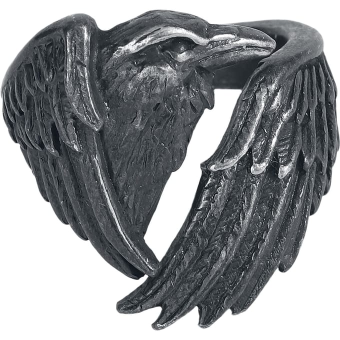 Alchemy Gothic - Gothic Ring - Made of the Night Ring - voor Vrouwen - zwart