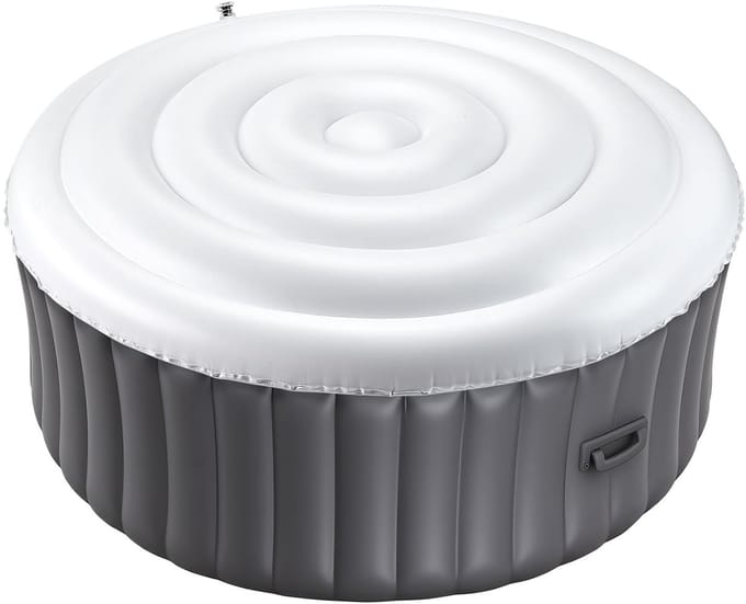 Opblaasbare spa hoes - Rond 165cm, PVC, thermisch, wit