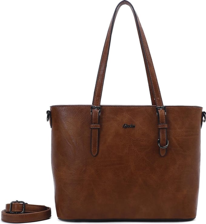 Schoudertas luxe skai  Qischa® camel