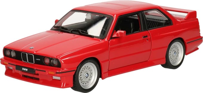 Bburago BMW M3 - Modelauto - Schaal 1:24 - Rood