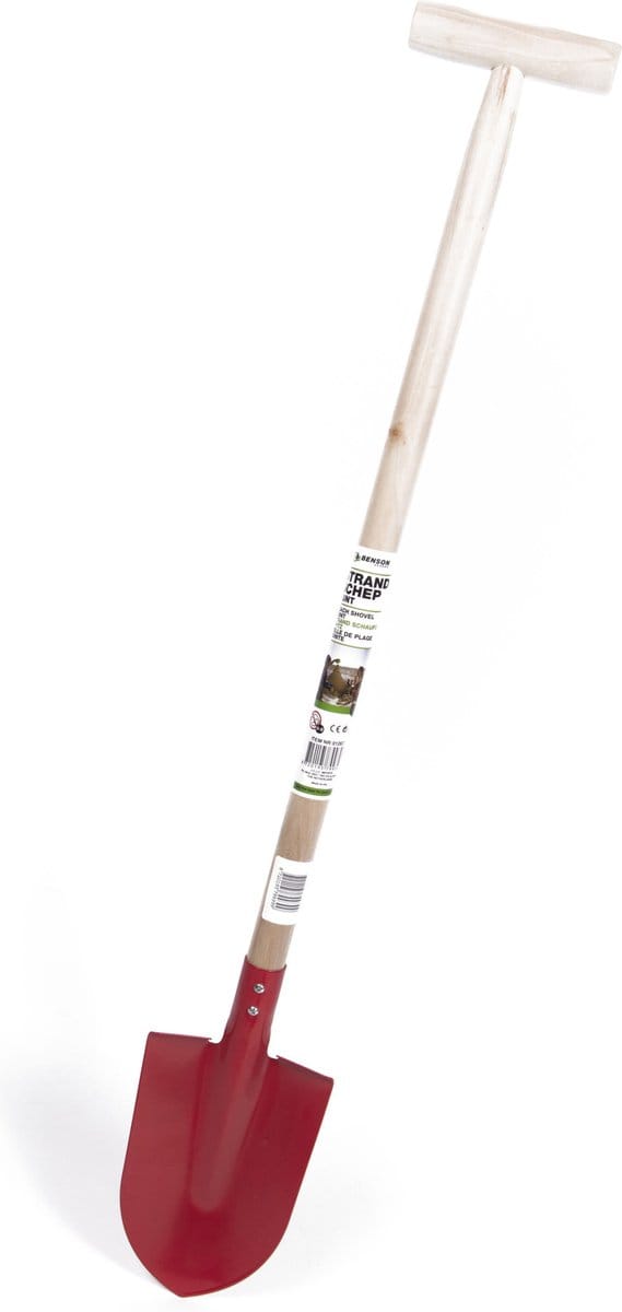 Benson Strandschep / strandschepje - rood - 77 cm - zandbak buitenspeelgoed - hout/metaal