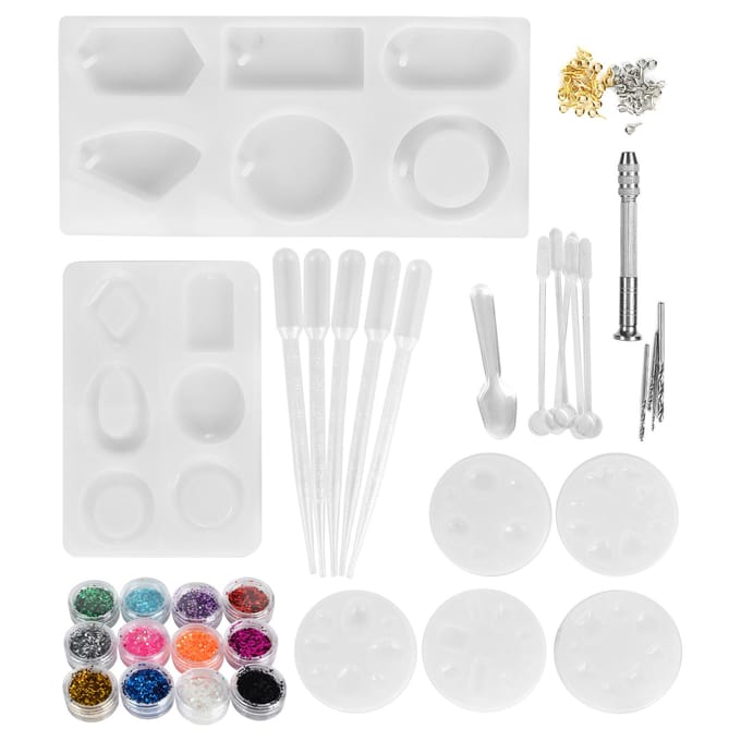 Knutsel Sieraden Hanger Siliconen Mal DIY Knutsel Hanger Maakmal Schroefoog Pin Set white