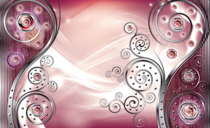 Abstract Modern Pattern Pink Photo Wallcovering