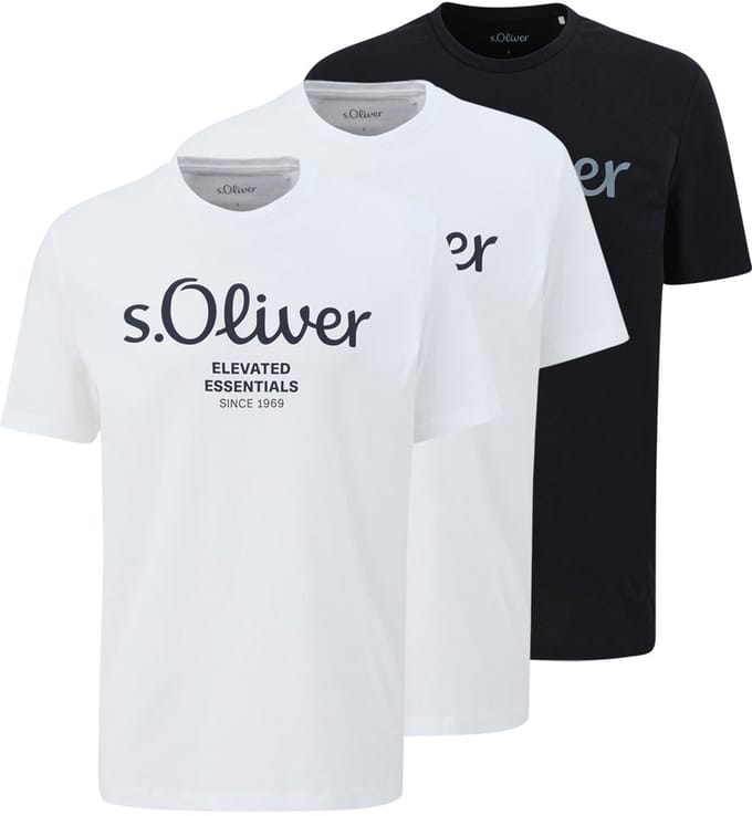 s.Oliver Heren t-shirt 3 pack Basic